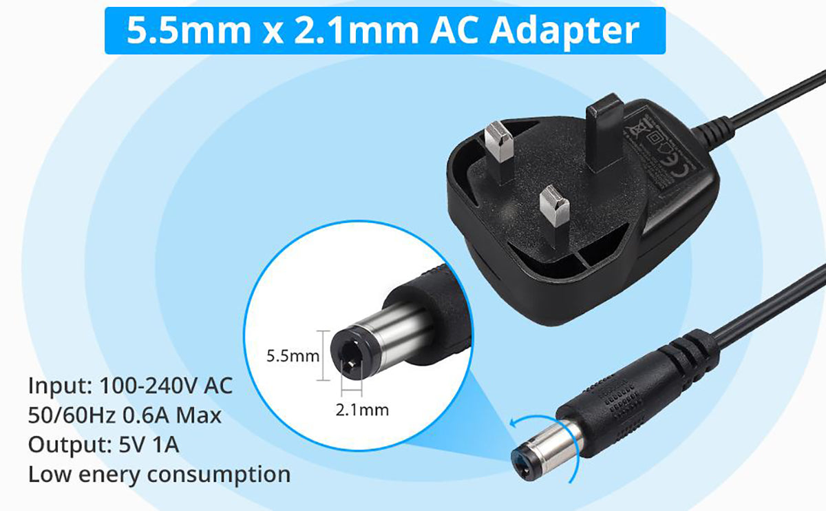 eSynic AC Power Adapter 5V 1A Transformers Wall Charger