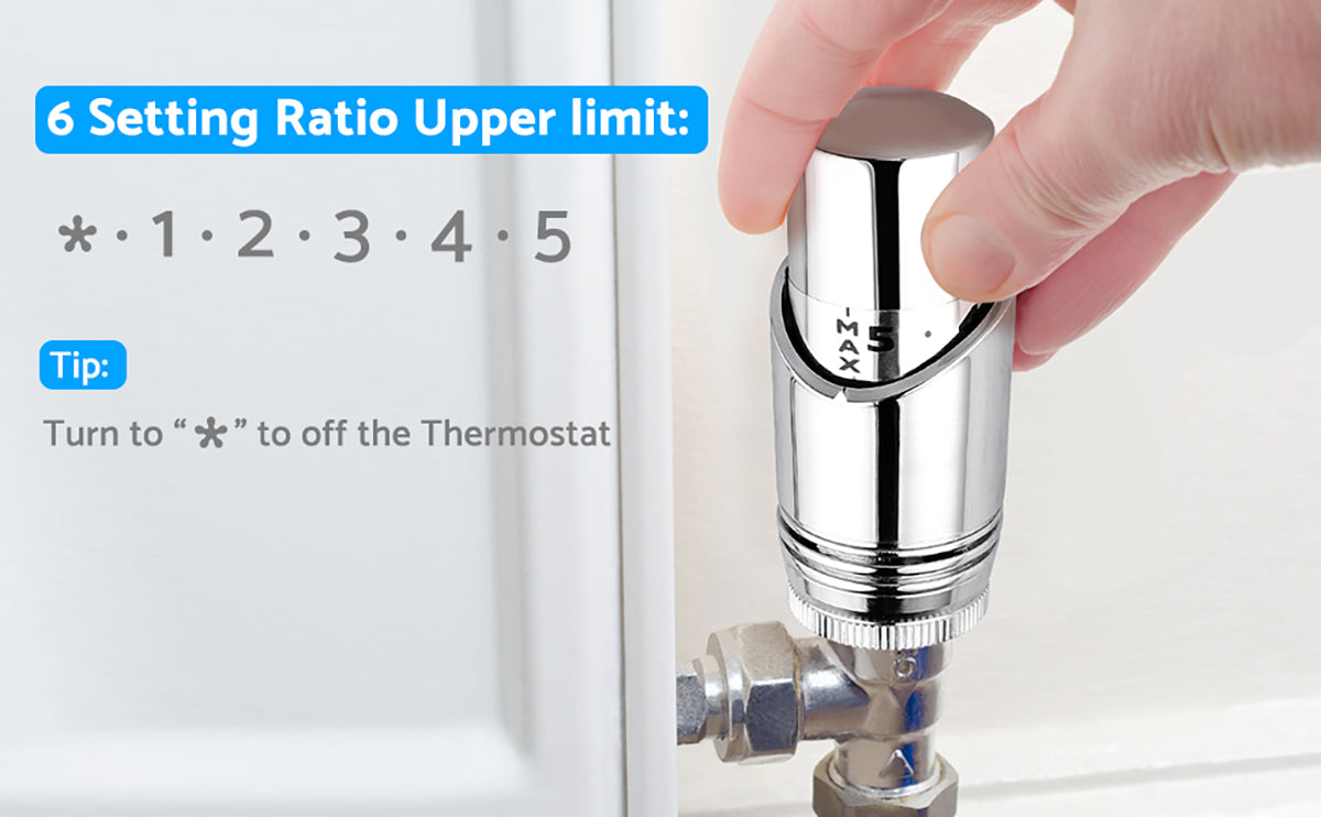 eSynic 2pcs Thermostatic Radiator Head