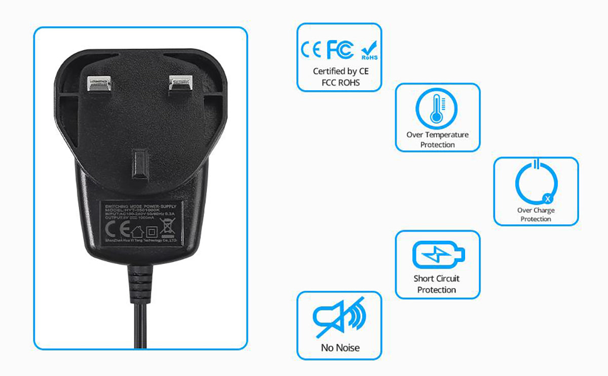 eSynic AC Power Adapter 5V 1A Transformers Wall Charger