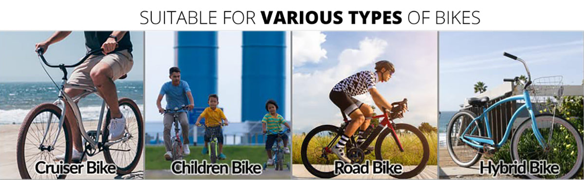 eSynic 6Pcs Heavy Duty Bicycle Wall Mount Pedal Hook - Black