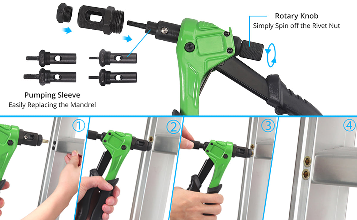 eSynic 8" Hand Rivet Nut Gun