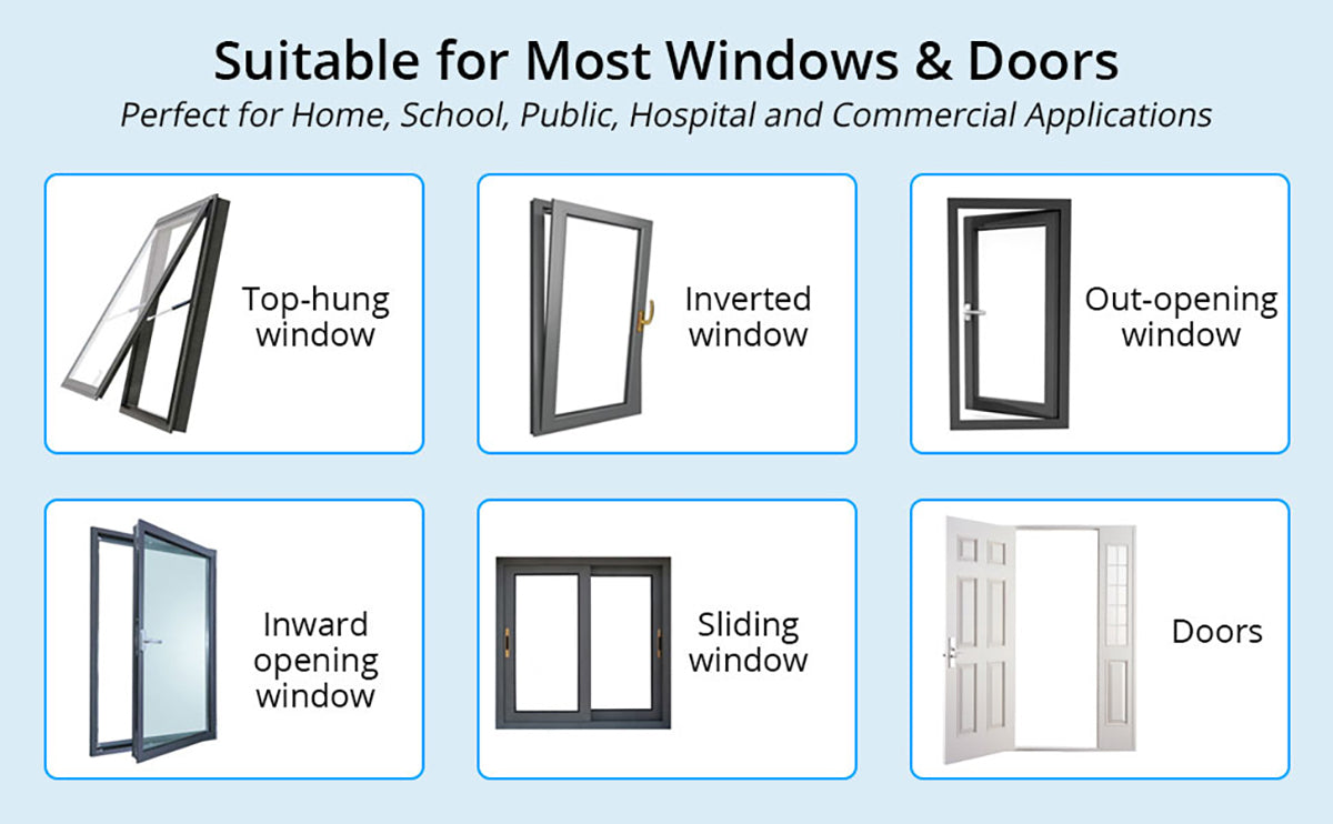 eSynic Popular 4pcs Window Restrictors for Upvc