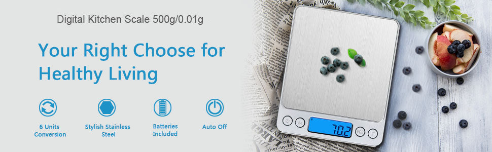 eSynic Digital Pocket Scale Weight Scale Mini Digital Pocket Scale 0.01-500g