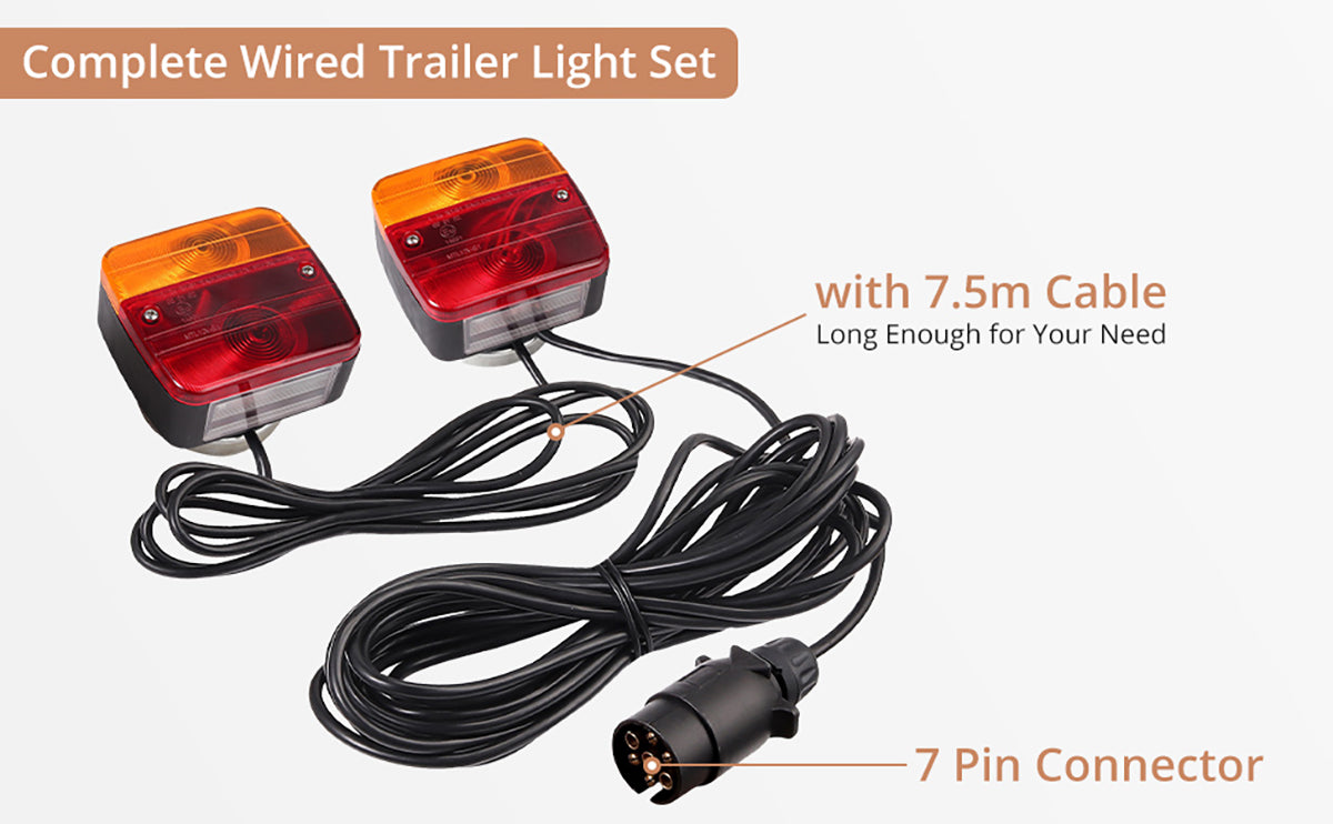 eSynic Profeesional Waterproof Magnetic Trailer Light Set