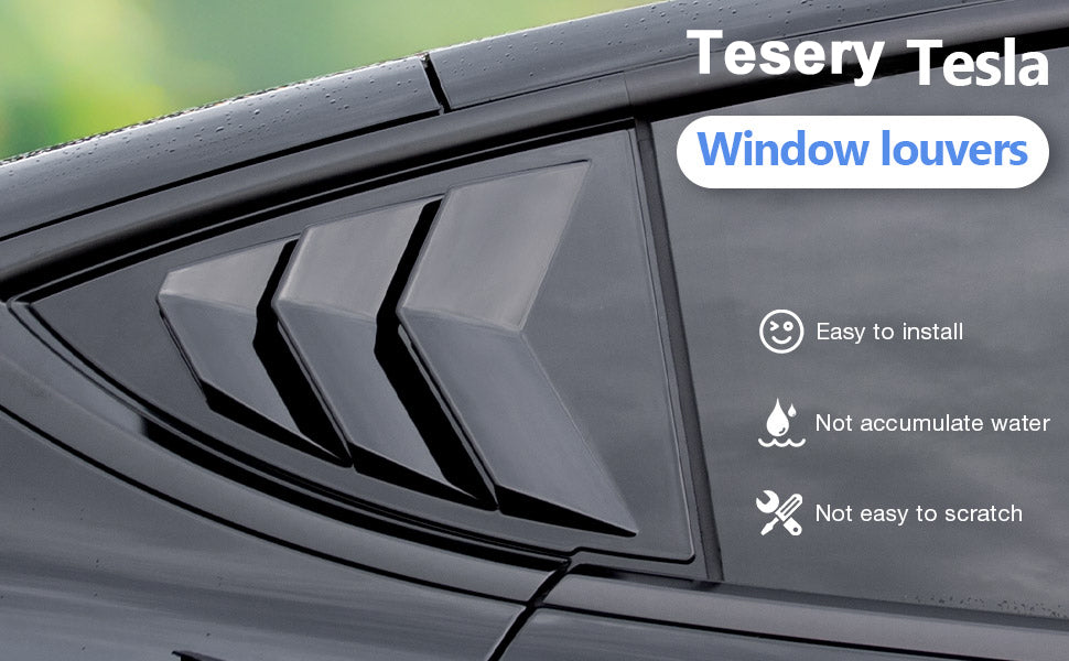 Abdeckung für hintere Seitenfensterlamellen für Tesla Model Y