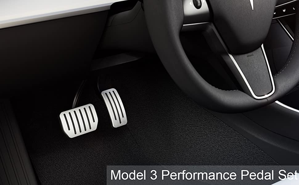 Non-Slip Foot Pedal Pads Auto Aluminum Pedal Covers for Tesla Model 3