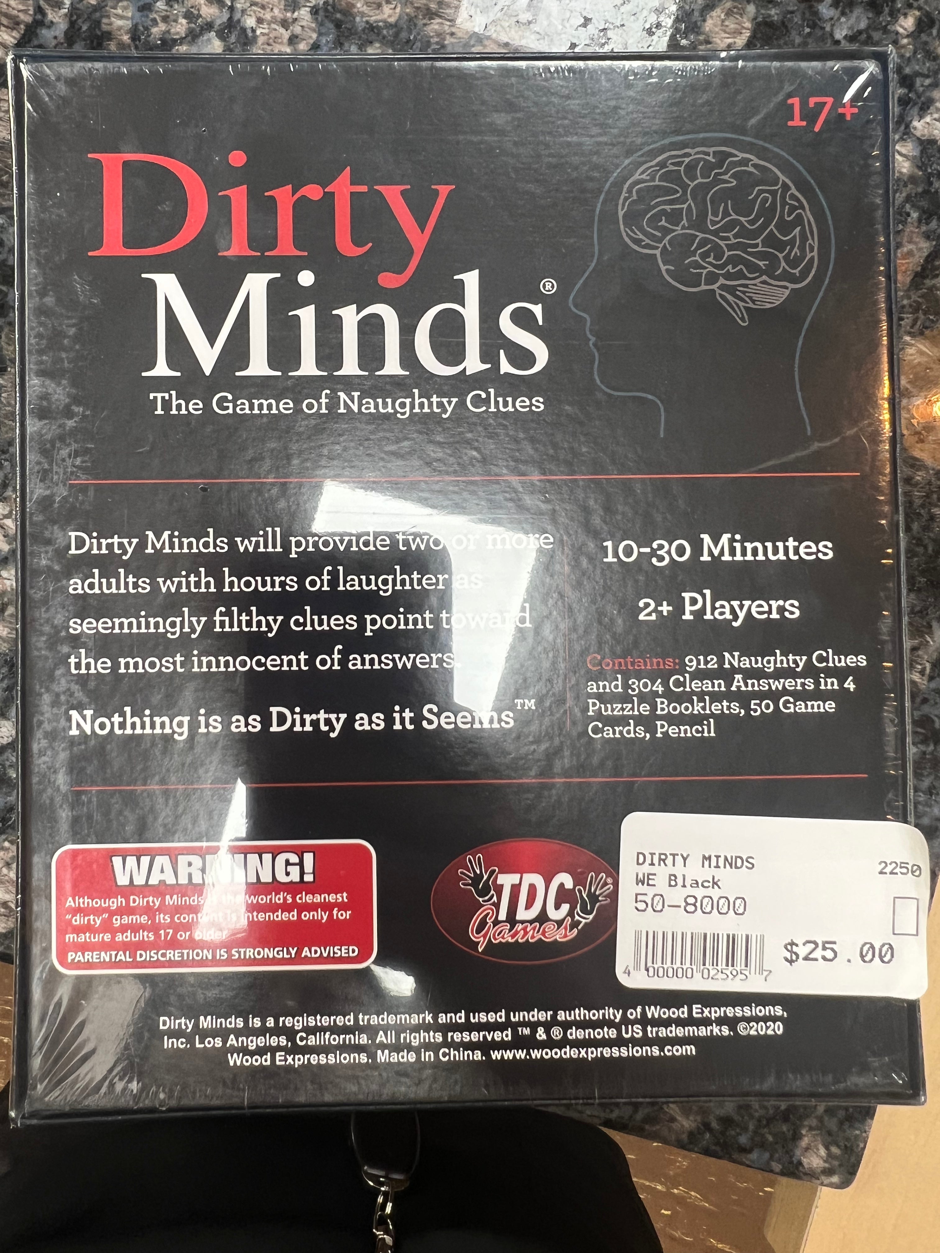 On Sale- Dirty Minds Game (17+)