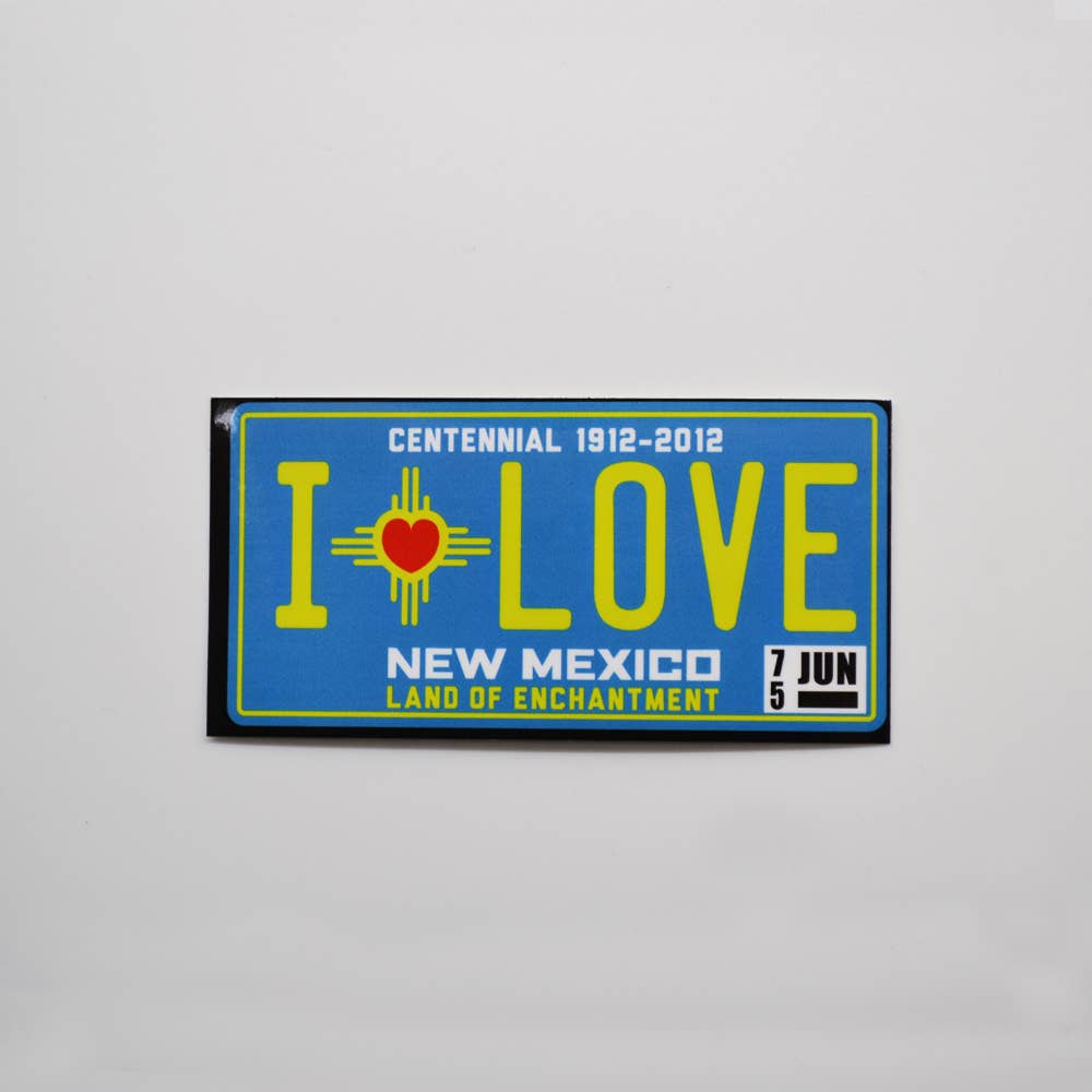 Metal the Brand - I Love Love Turquoise New Mexico Plate - Sticker