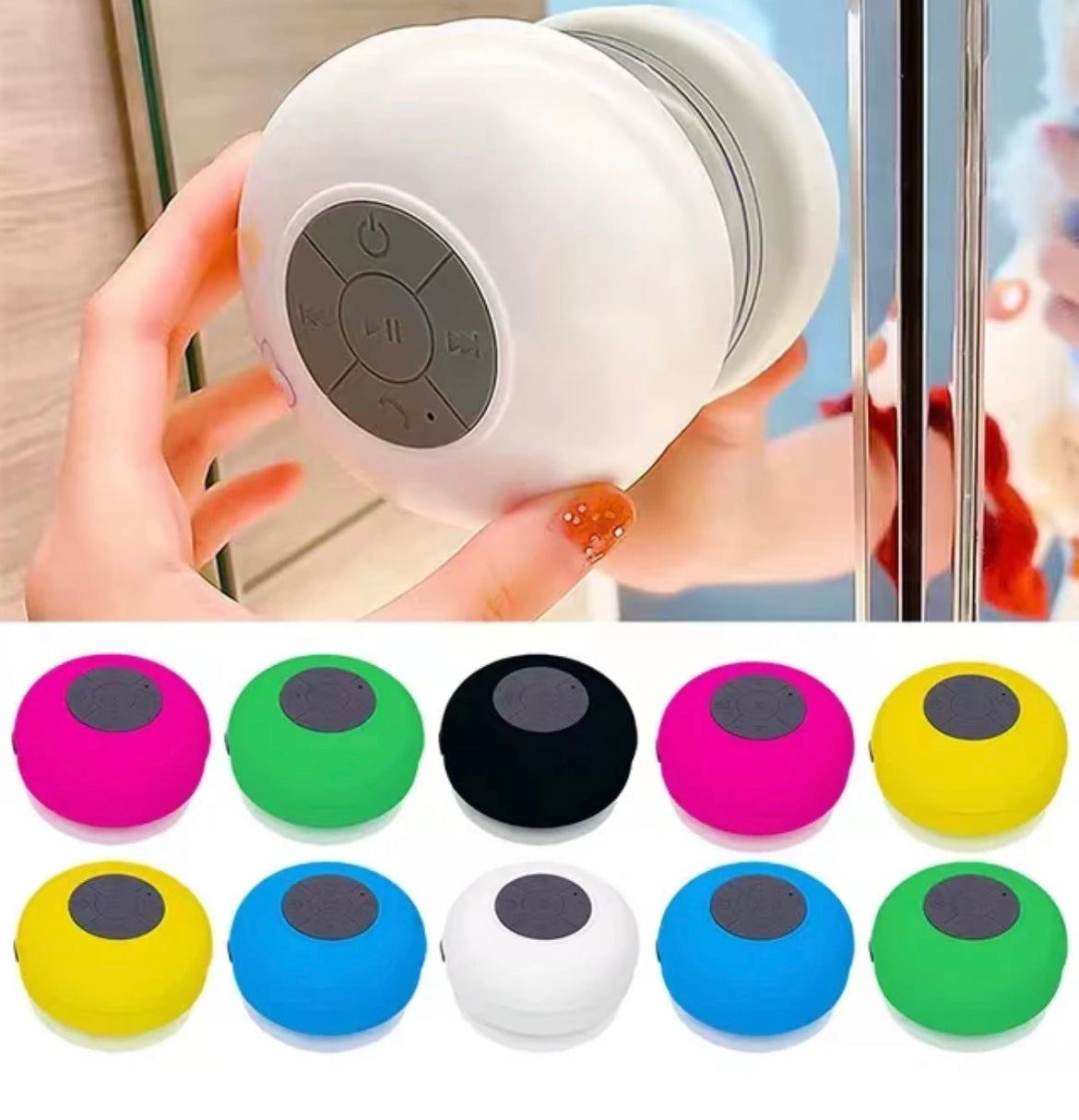 On Sale- Water Resistant Bluetooth Speaker with built-in microphone suction cup