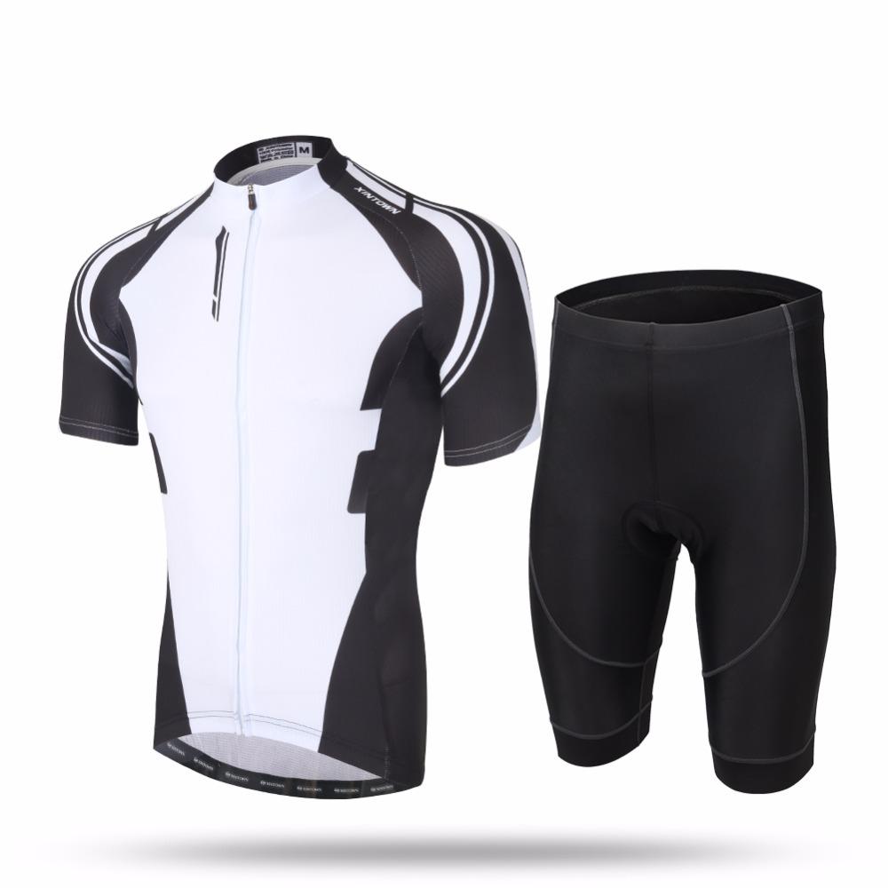 XINTOWN Breathable Anti-Sweat Short Sleeve Cycling Sets Clothes Jerseys Bib Shorts Bike Ropa Ciclismo Bicycle  FENGSUHEI