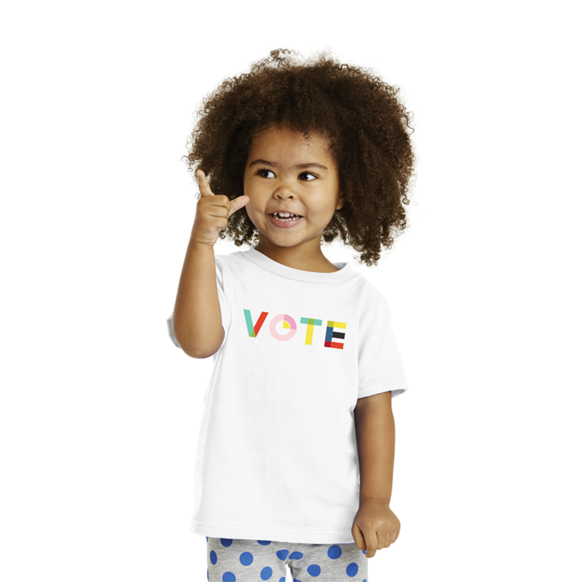 Toddler Vote Shirt, Modern + Colorful, 100% Cotton