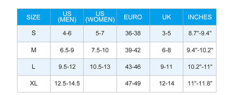 dexshell sock size chart