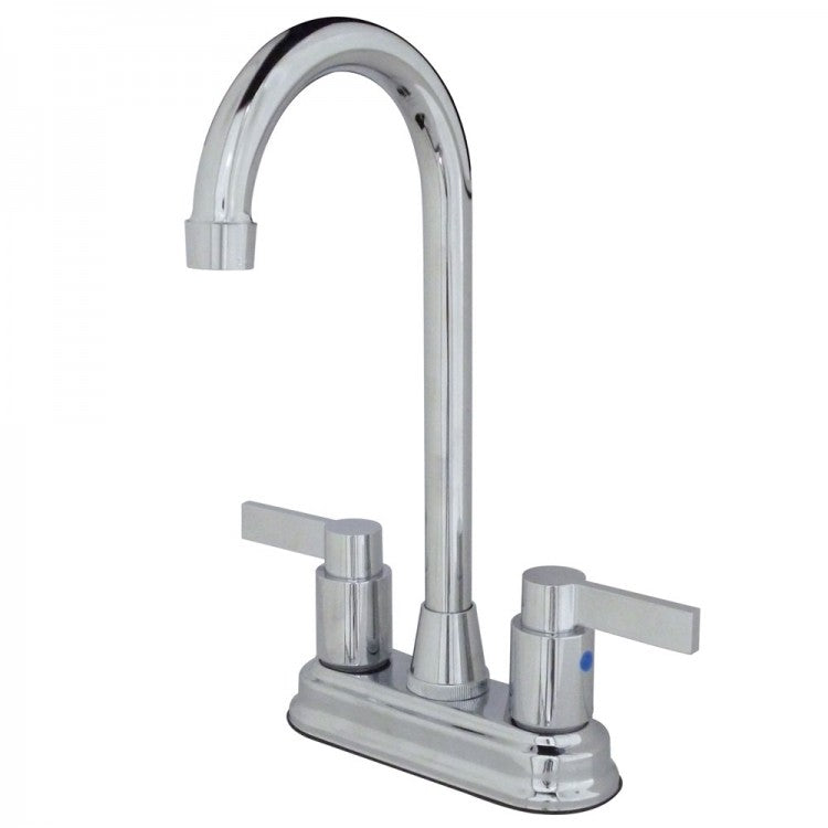 Kingston Brass 33570265 Kb8491ndl Two Handle 4-inch Centerset Bar Faucet - Polished Chrome