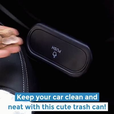 Car Trash Bin Hanging Vehicle Garbage Dust Case Storage Box Black Abs Square Pressing Type Trash Can Auto Interior Accessories|Waste Bins| - AliExpress