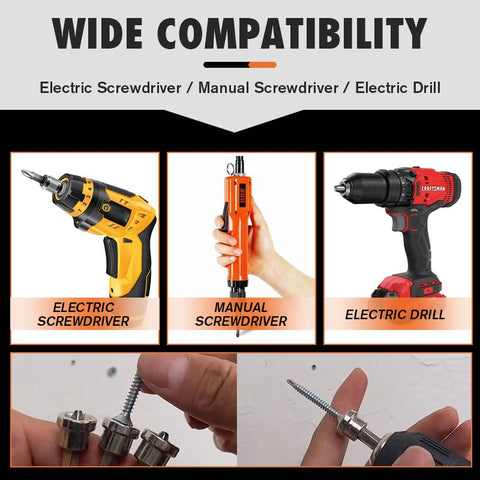 5pcs/Set Magnetic Positioning Screwdriver Bits Head Woodworking Screw Hex Shank Positioning Bit batch Head plane tool