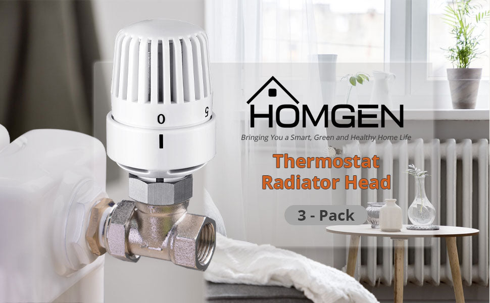 HOMGEN Popular 3Pcs TRV Thermostatic Heads Radiator