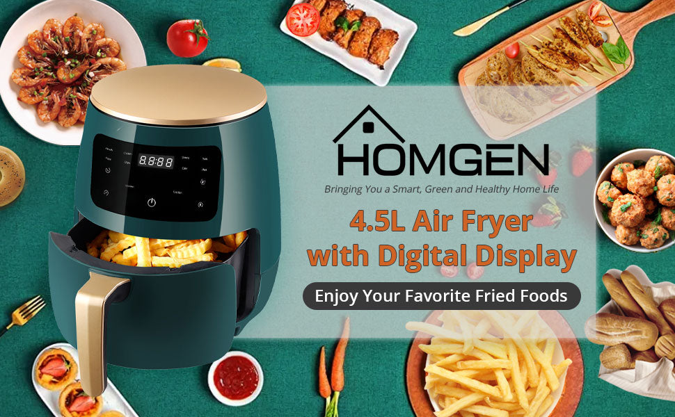 HOMGEN Professional XL 4.5L Oil Free Air Fryers 1400W