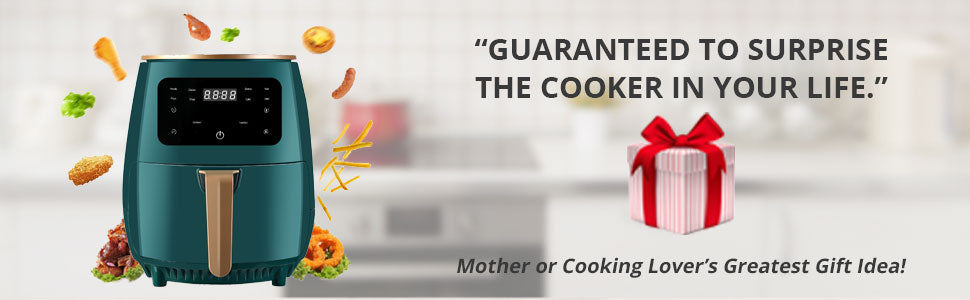 HOMGEN Professional XL 4.5L Oil Free Air Fryers 1400W