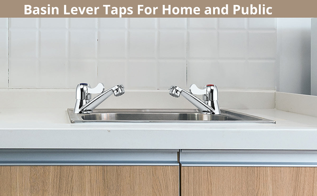 HOMGEN Popular 2pcs Bathroom Basin Sink Taps Set