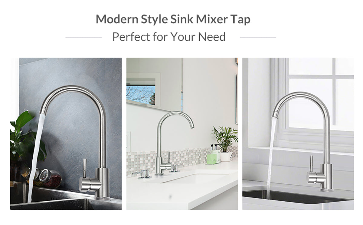HOMGEN Professional Stainless Steel Kitchen Sink Tap 360°