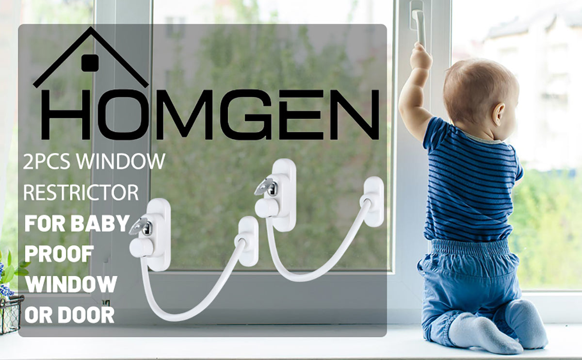 HOMGEN Popular 2 Pcs Window Restrictors for Upvc