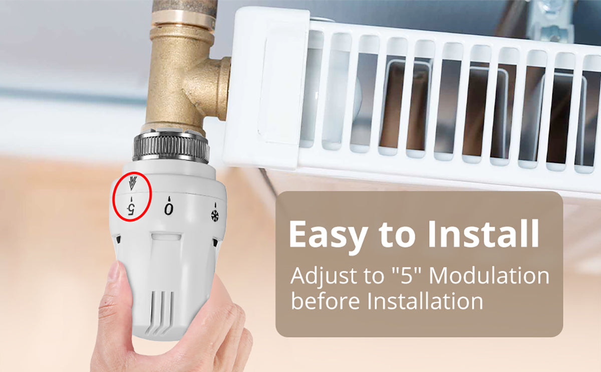 HOMGEN Professional 3Pcs TRV Thermostatic Head Radiator