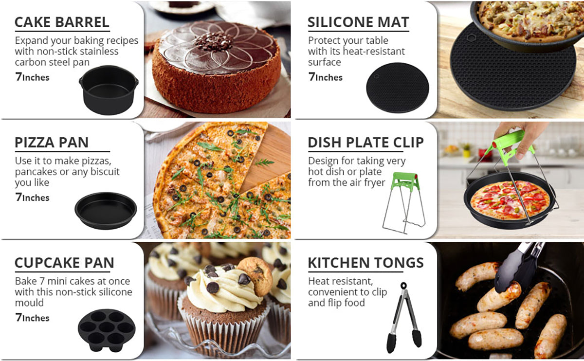 HOMGEN Popular 17Pcs Air Fryer Accessories Set