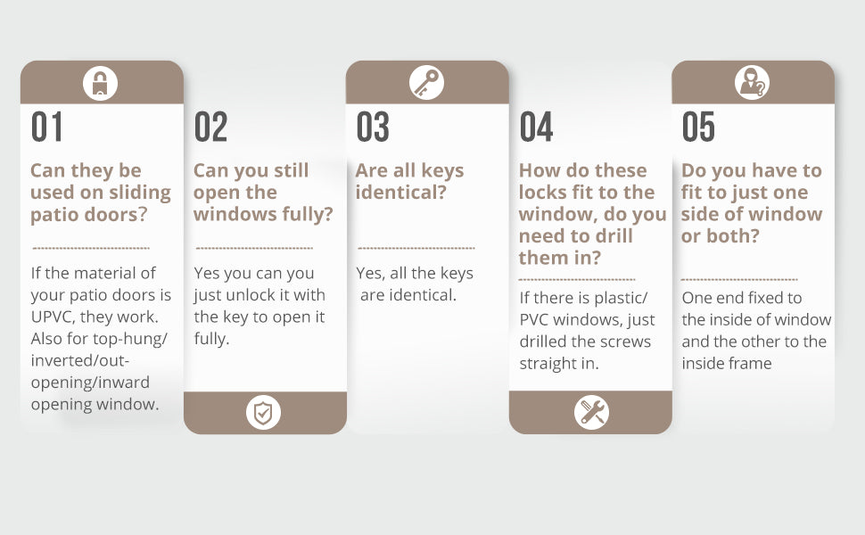 HOMGEN Professional 4pcs Window Restrictor Locks Baby Security