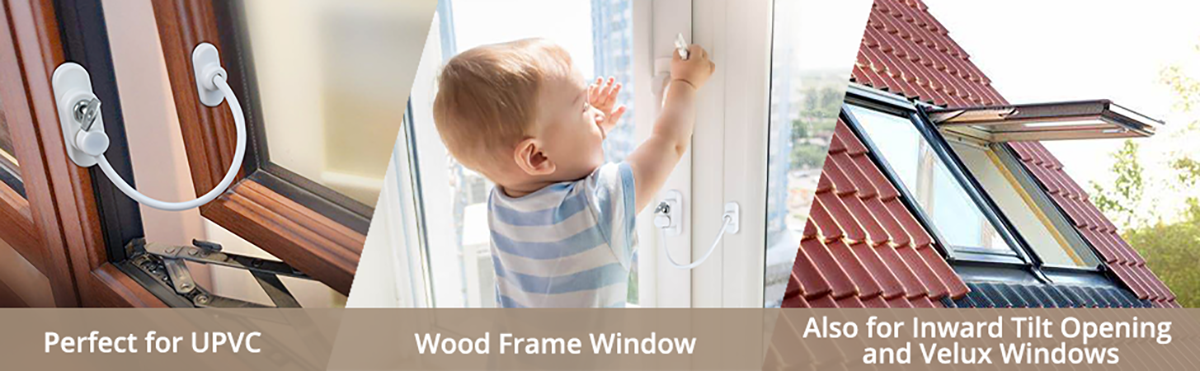 HOMGEN Popular 2 Pcs Window Restrictors for Upvc