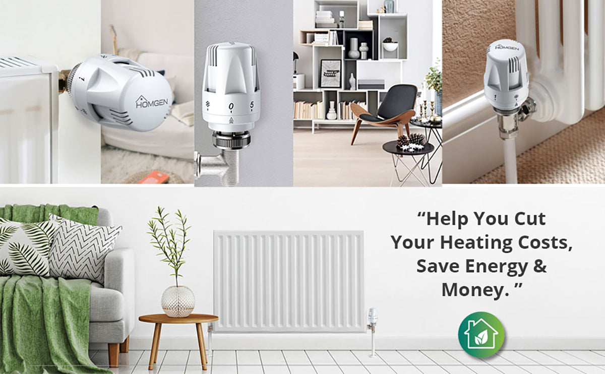 Homgen Professional 2Pcs TRV Thermostat Head Radiators