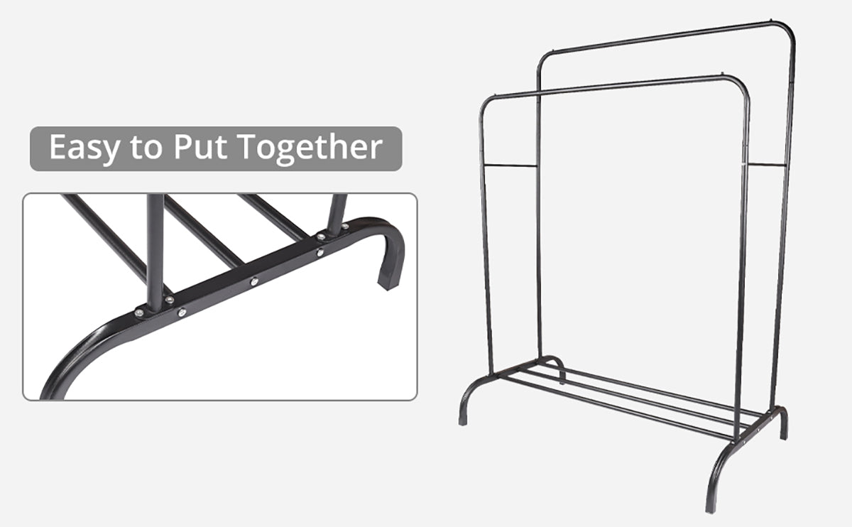 HOMGEN Popular Cloth Rail Storage Heavy Duty Metal Clothes Rail