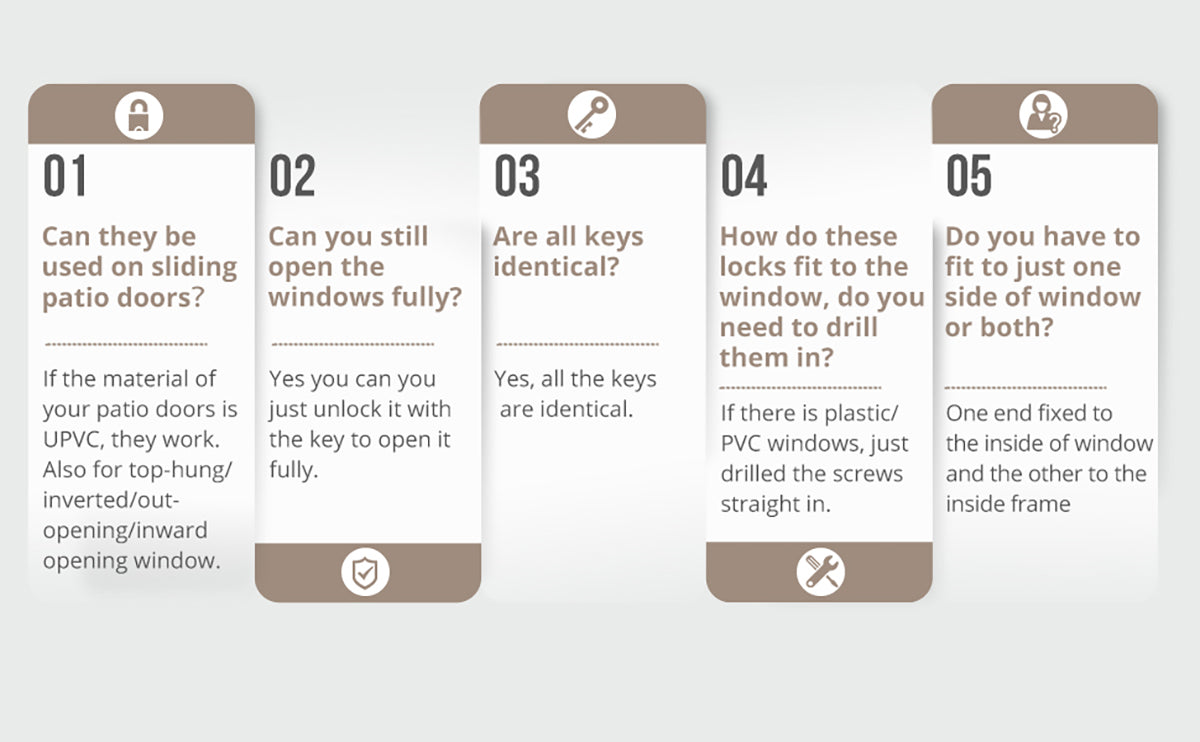 HOMGEN Popular 4 Window Restrictors for Upvc