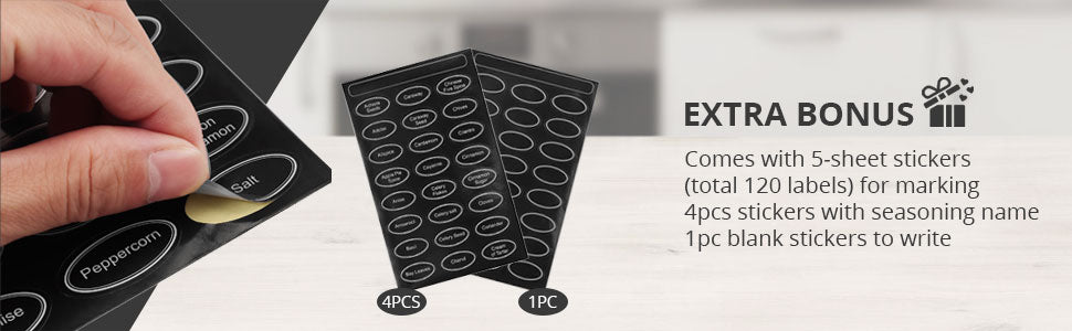 Homgen Popular 12pcs Stainless Steel Spice Jars Set