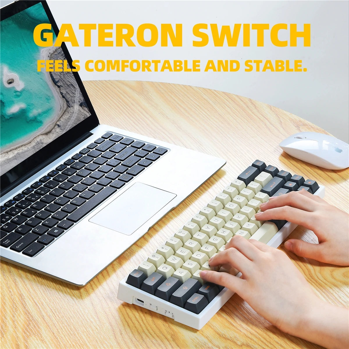 Experience comfort and stability with Gateron switches, providing an unparalleled typing experience.