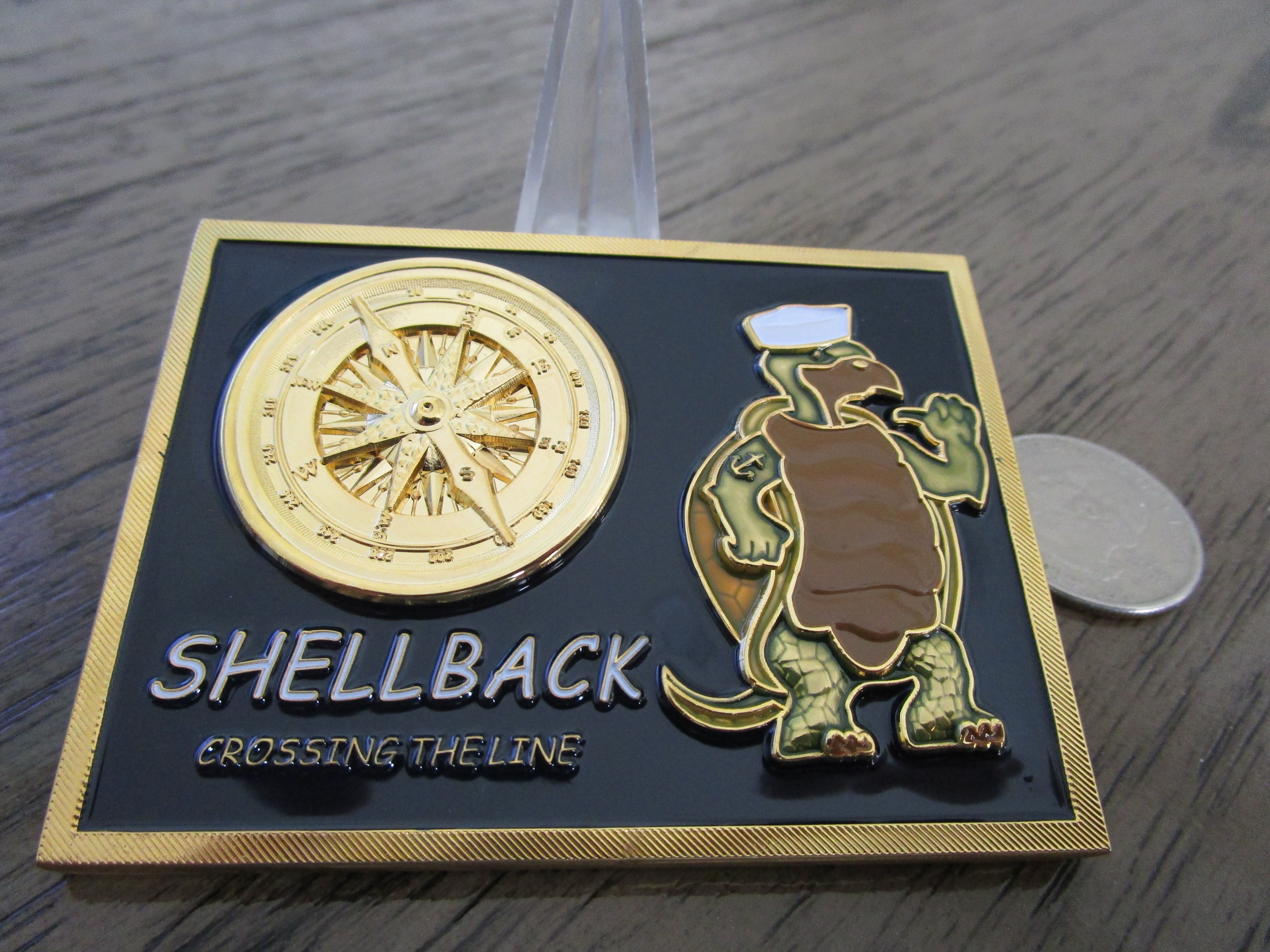 Shellback Crossing The Line Ancient Order of the Deep Crossing The Equator Ceremonial USMC USN Challenge Coin