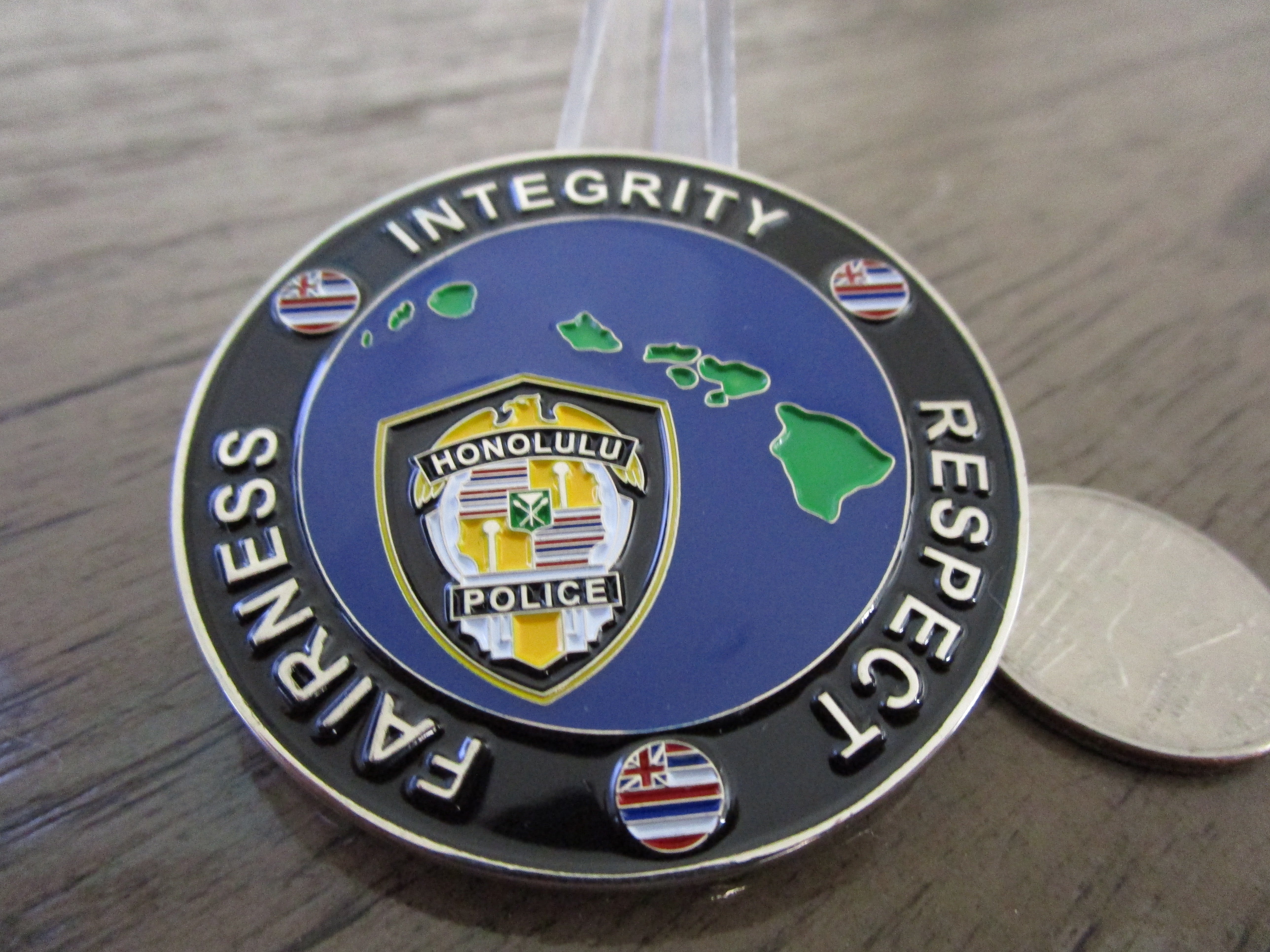 Honolulu Hawaii Police Department HPD Fairness Integrity Respect Challenge Coin