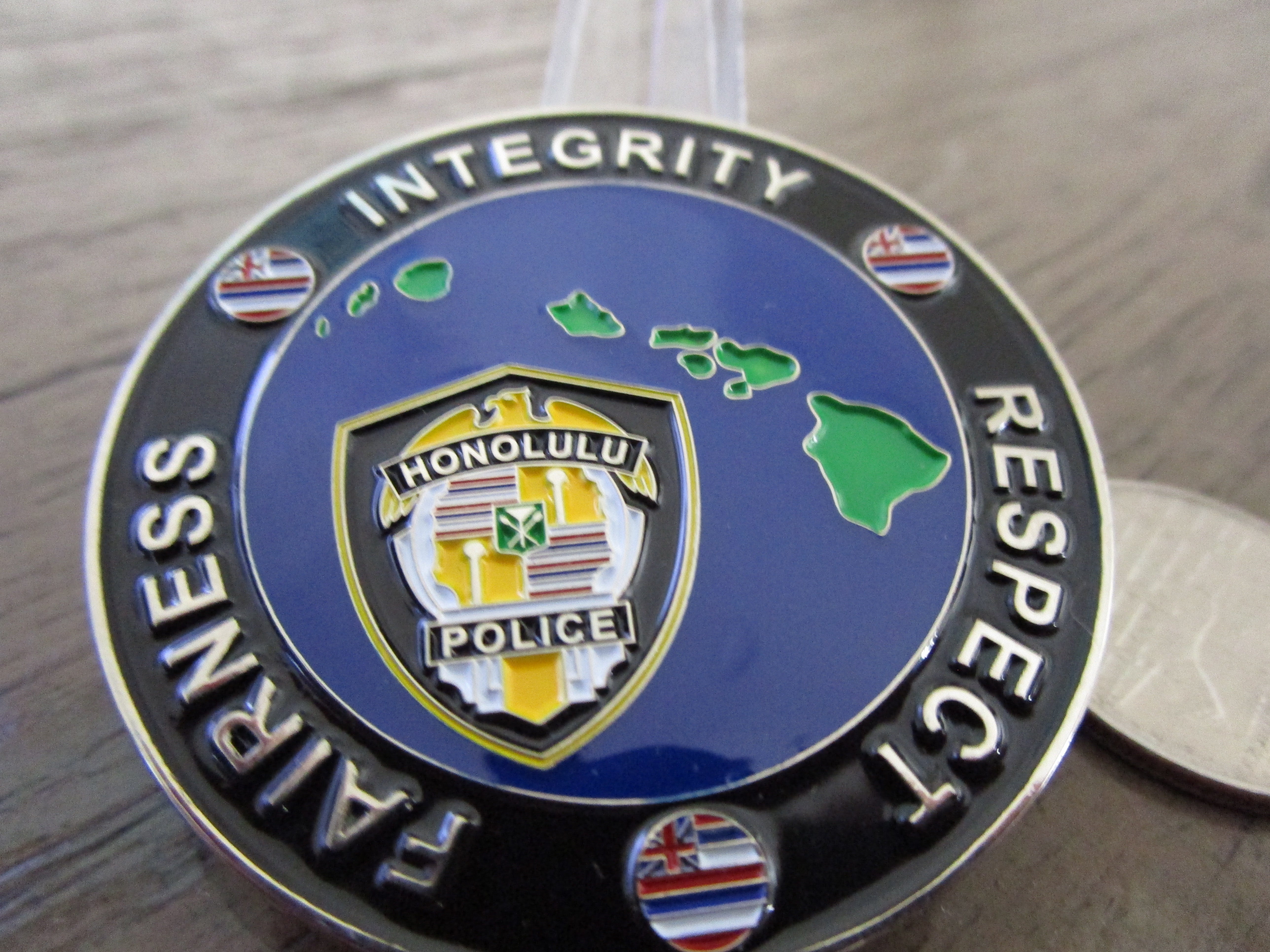 Honolulu Hawaii Police Department HPD Fairness Integrity Respect Challenge Coin