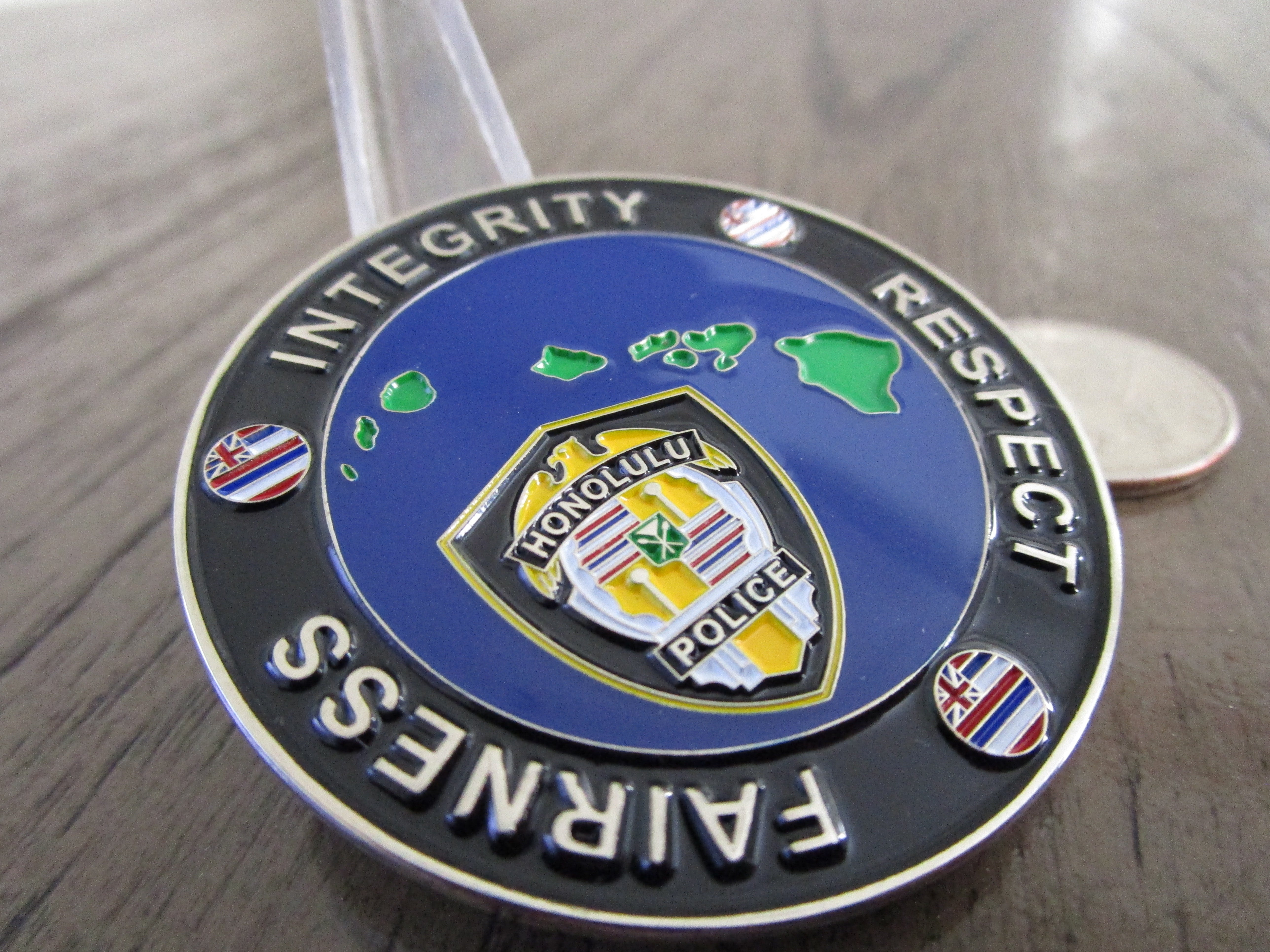 Honolulu Hawaii Police Department HPD Fairness Integrity Respect Challenge Coin