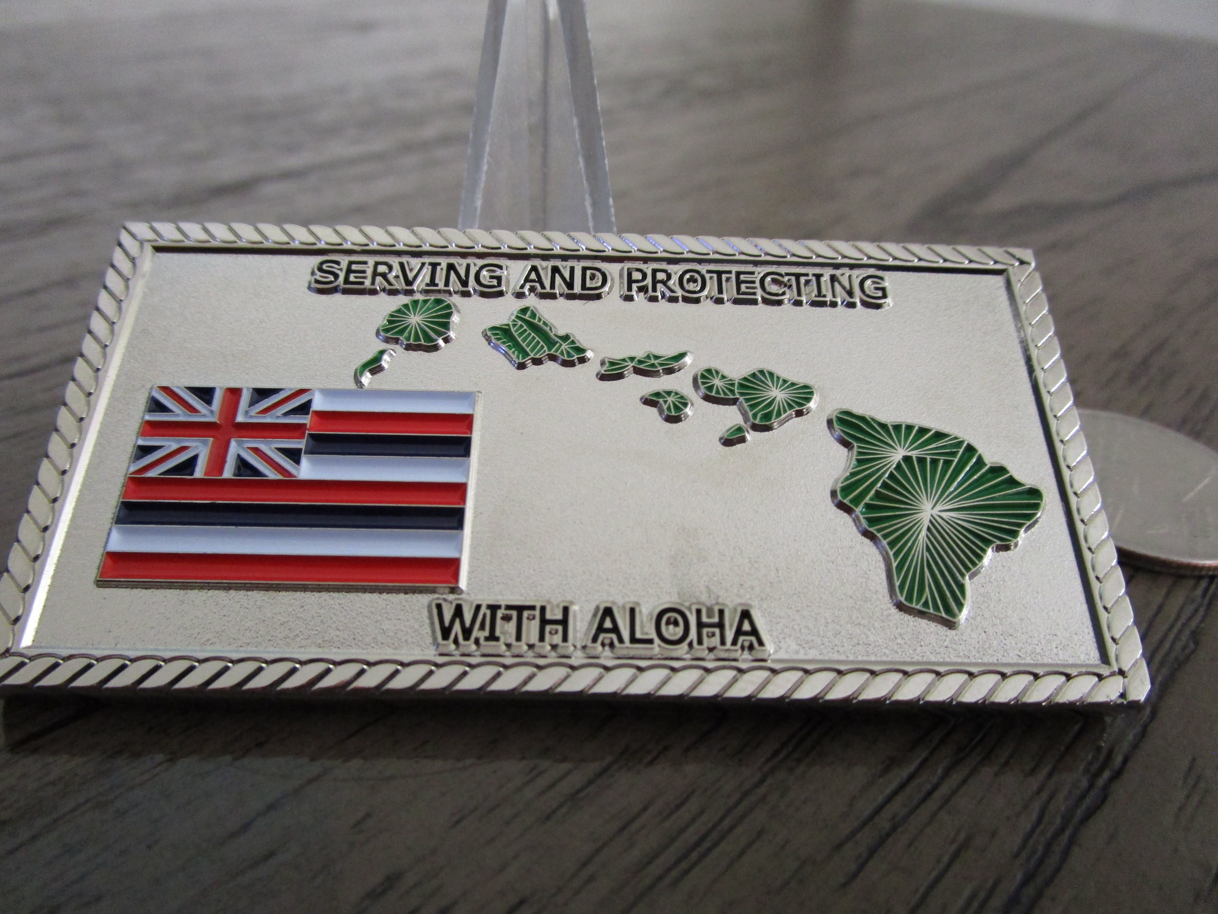 Hawaii Police Serving & Protecting With An Aloha Challenge Coin