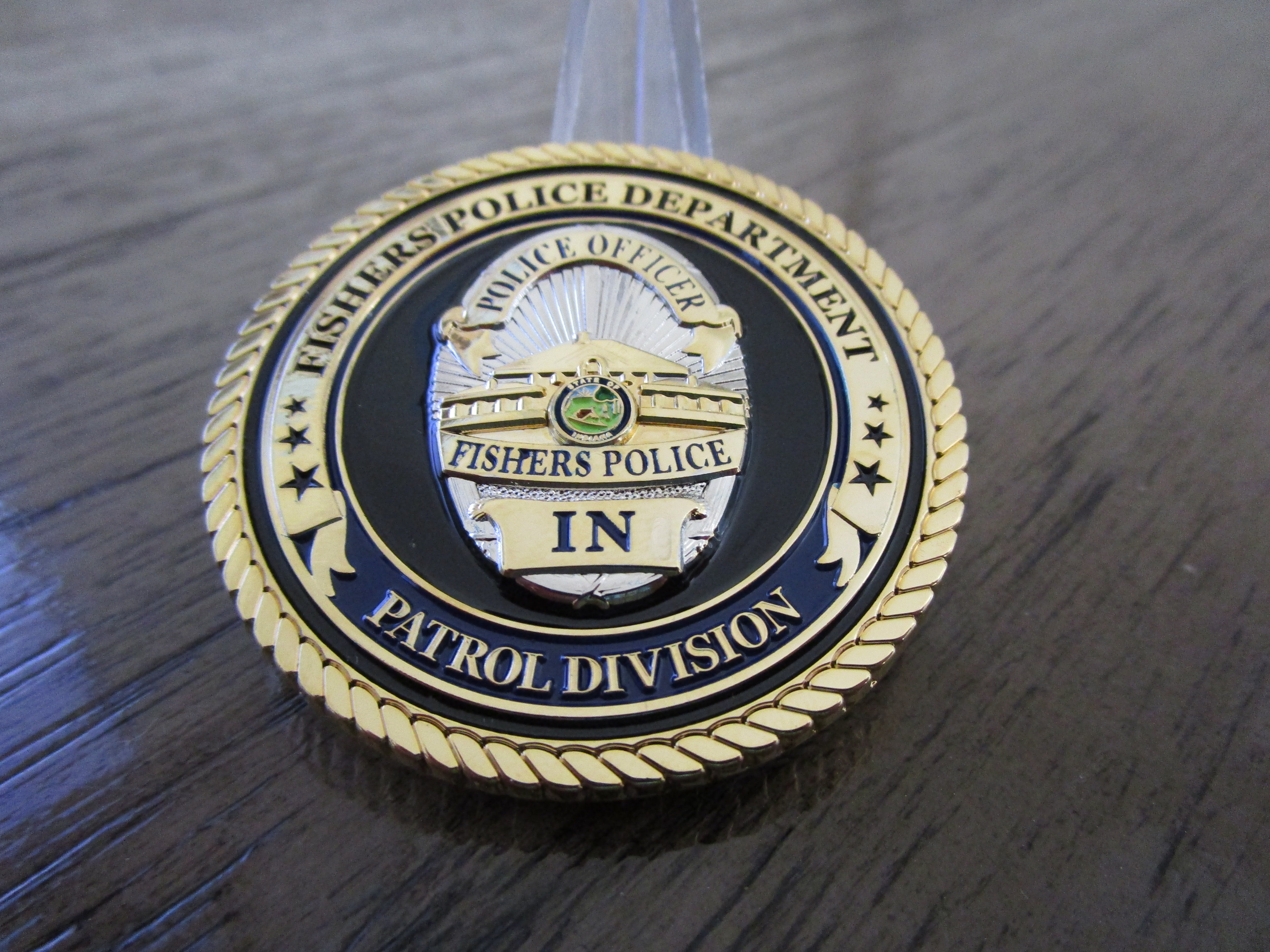 Fishers Police Department Patrol Division Indiana LEO Challenge Coin.