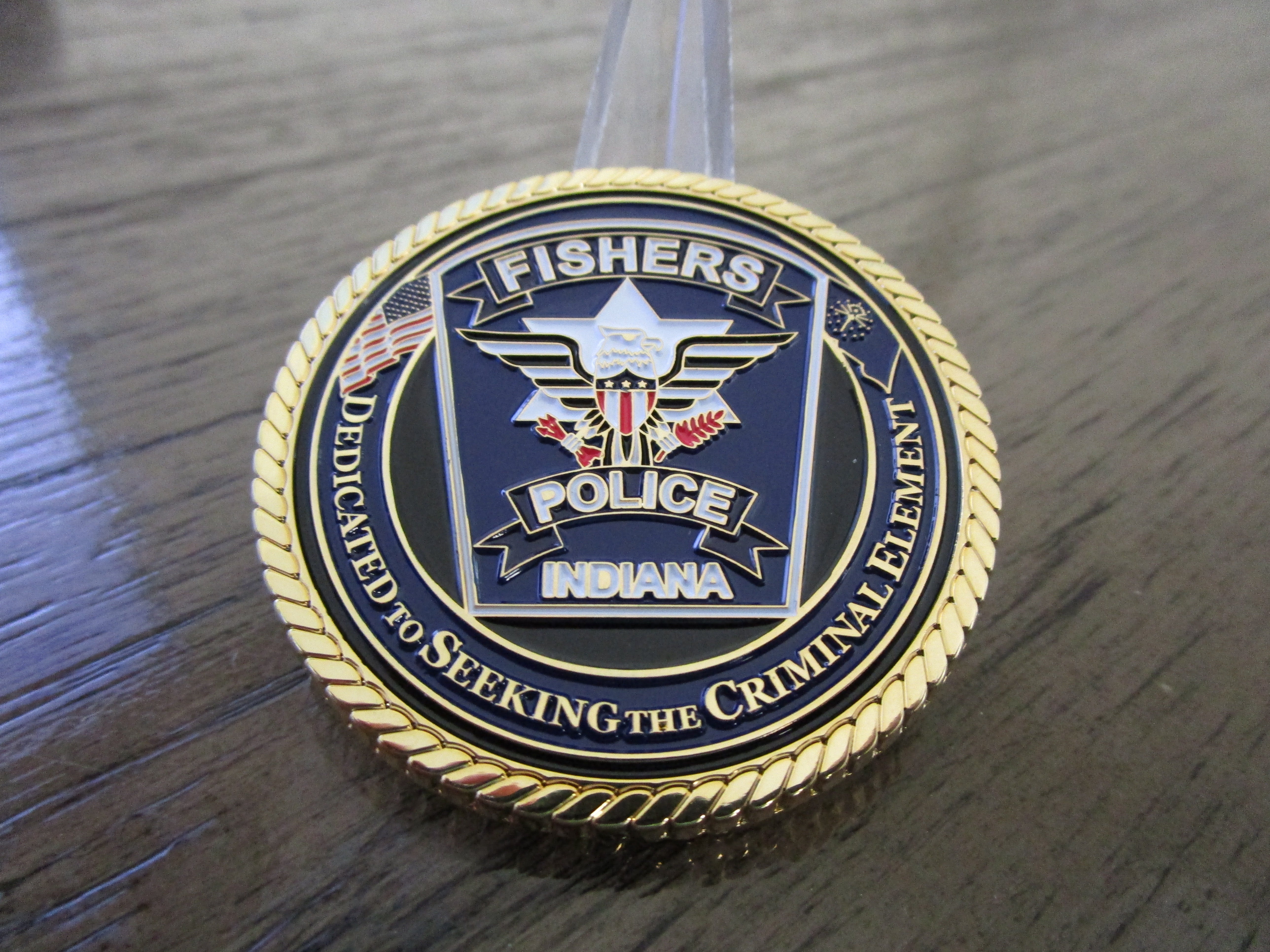 Fishers Police Department Patrol Division Indiana LEO Challenge Coin.