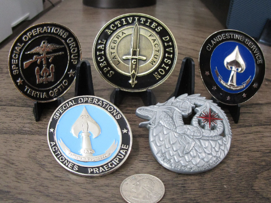 Lot of 16 CIA Challenge Coins SAD SOG Seal Team VI Spy vs Spy NOC