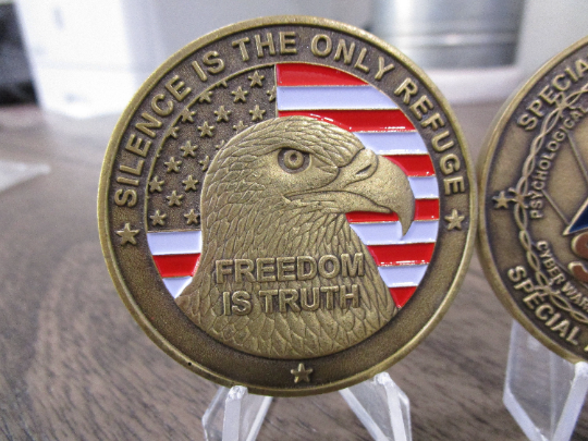 Central Intelligence Agency Special Activities Division Special Operations Group Freedom is Truth  CIA  SOG SAD Challenge Coin