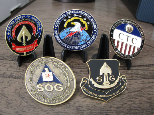 Lot of 16 CIA Challenge Coins SAD SOG Seal Team VI Spy vs Spy NOC