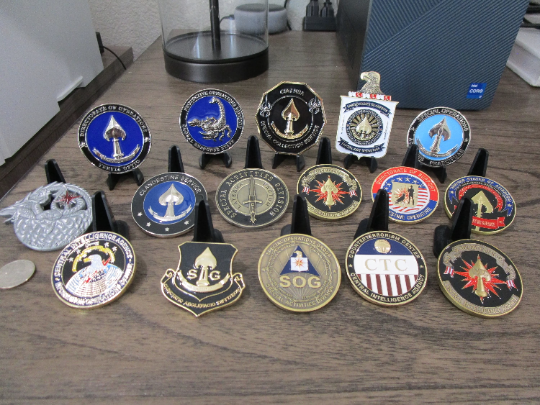 Lot of 16 CIA Challenge Coins SAD SOG Seal Team VI Spy vs Spy NOC