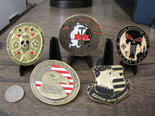 Lot of 16 CIA Challenge Coins SAD SOG Seal Team VI Spy vs Spy NOC