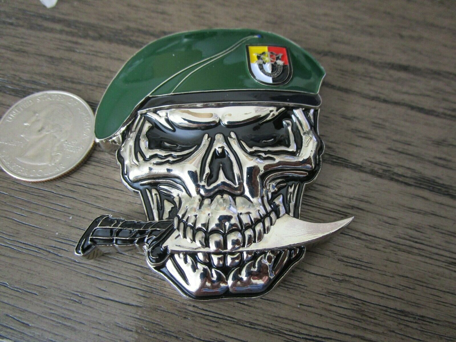 US Army 3rd SFG(A) Special Forces Group Green Berets Creed Reapers Skull Challenge Coin