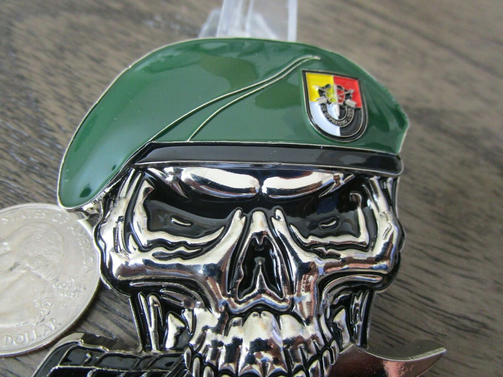 US Army 3rd SFG(A) Special Forces Group Green Berets Creed Reapers Skull Challenge Coin