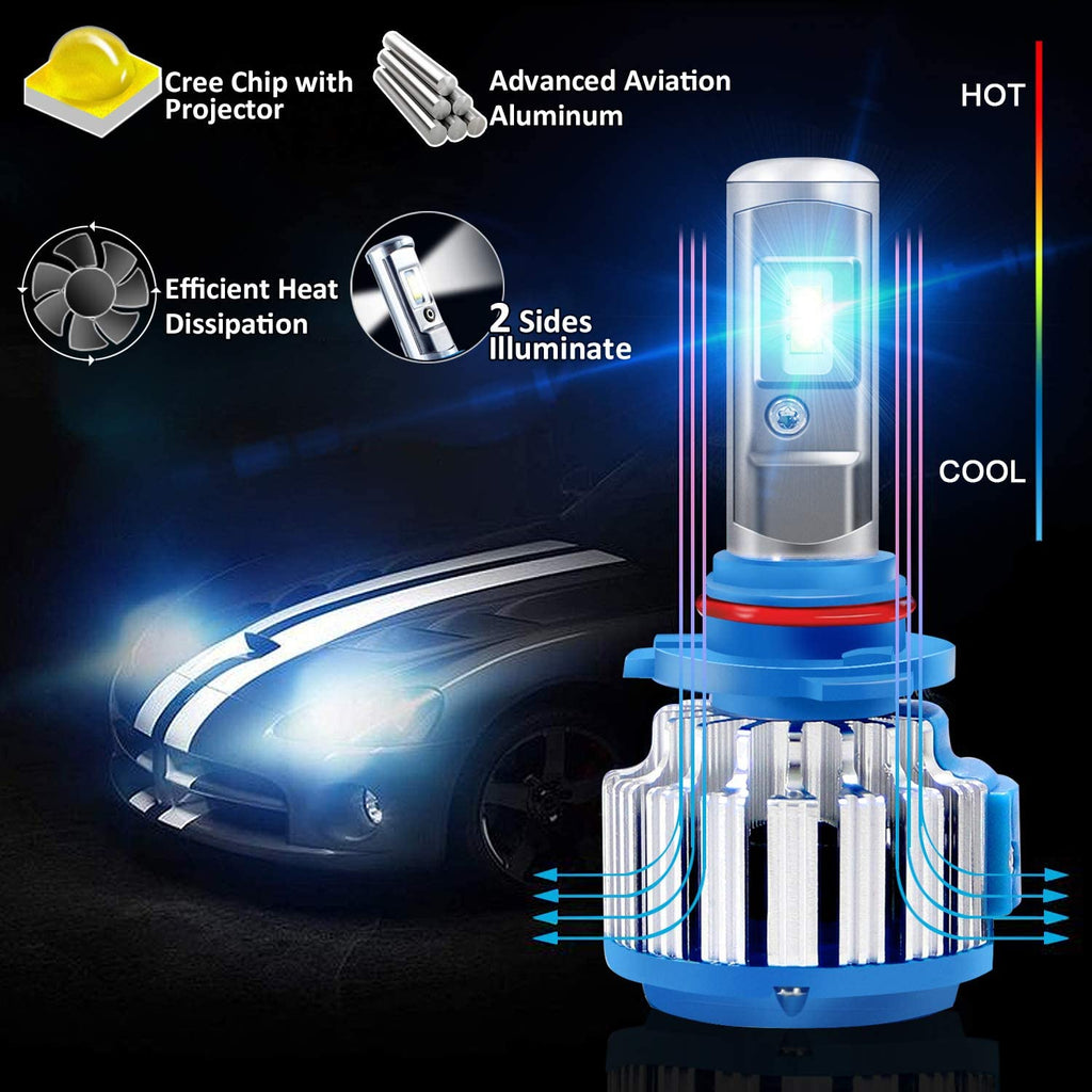 WinPower 9006 HP 4 Headlight Replacement LED Headlights Fog Lamps