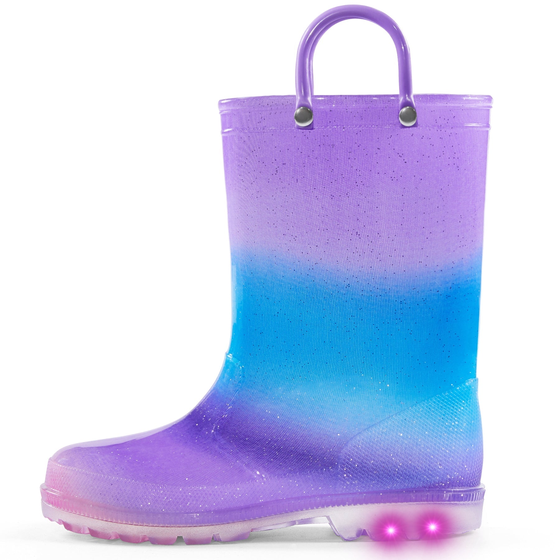 PVC Rainbow Gradient Waterproof Rubber Rain Boots